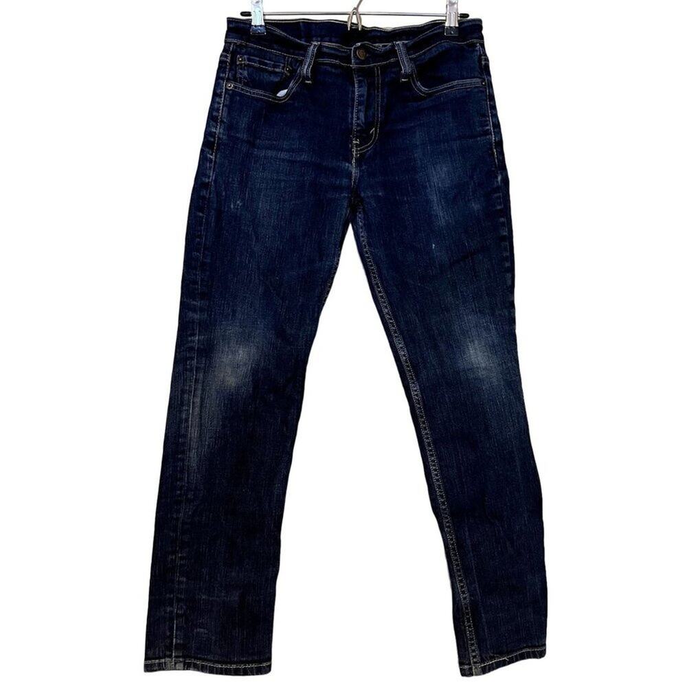 Levi's 511 Slim Fit Jeans 30x30 Dark Wash Stretch Distressed Men's Denim